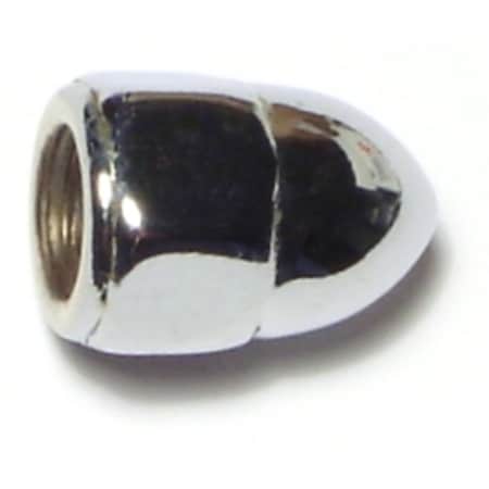 Midwest Fastener High Crown Cap Nut, 5/16"-18, Steel, Chrome Plated, 10 PK 74323